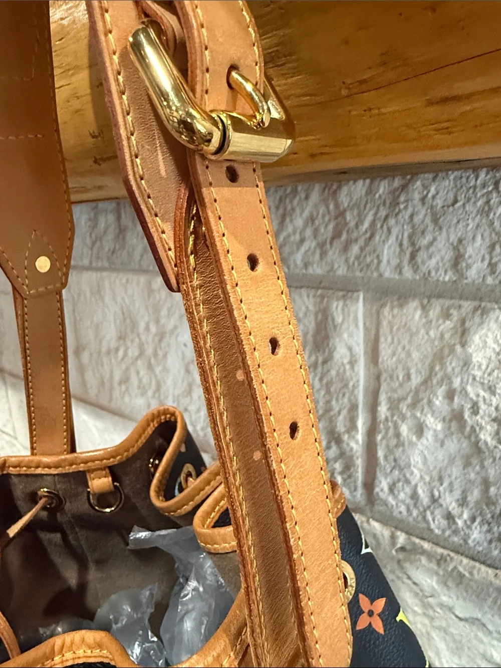Louis Vuitton Black Multicolor Murakami Monogram Petit Noe Bucket Bag